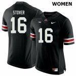 NCAA Ohio State Buckeyes Women's #16 Cade Stover Black Nike Football College Jersey OBD3145PN